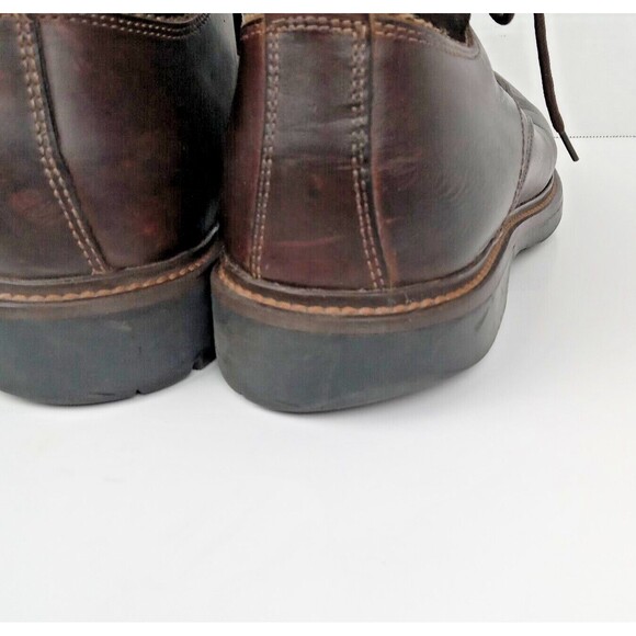 Johnston & Murphy Leather Boots Men\'s 8.5 Vintage Brown Suede Trim main image 4